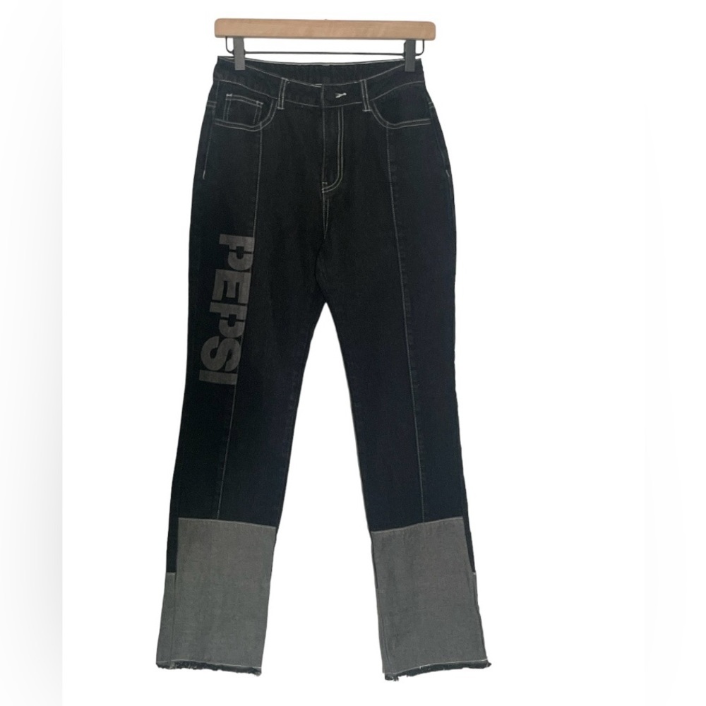 Womens Pepsi  black denim jeans Size M